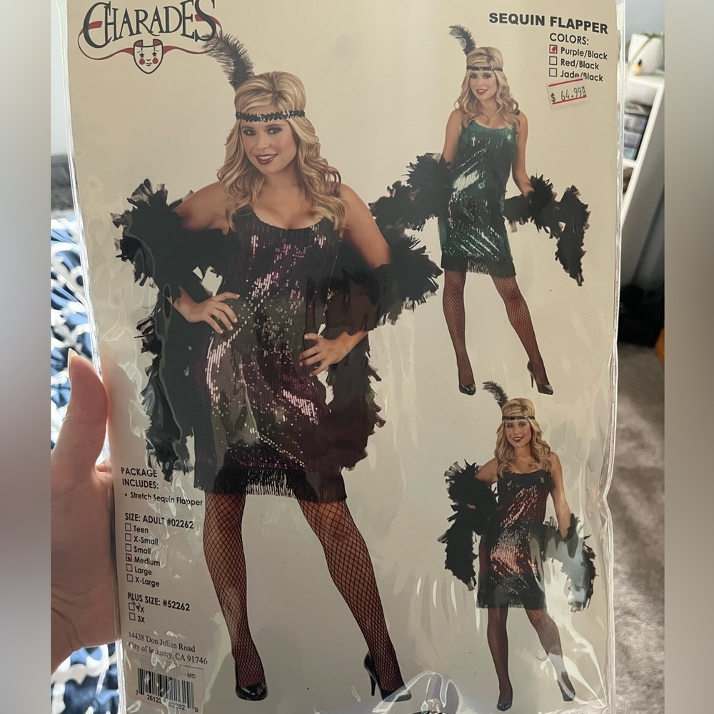 Purple Flapper girl Costume